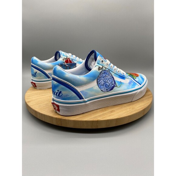 Vans One Piece Devil Fruit Skate Sneaker Old Skool Shoes Blue Mens 7.5 Womens 9 - Picture 5 of 16